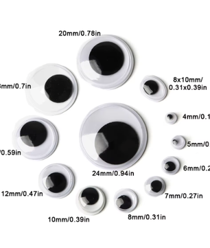 Zelfklevende Googly Ogen Set – Wiggle Ogen voor DIY Knutselprojecten