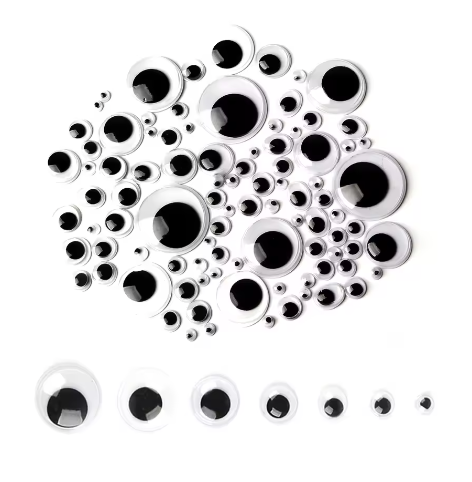 Zelfklevende Googly Ogen Set – Wiggle Ogen voor DIY Knutselprojecten