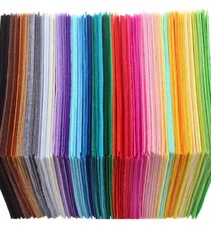 Set van 40 Vilt Stoffen Vellen 10 × 10 cm – DIY Knutsel- en Naai Vilt