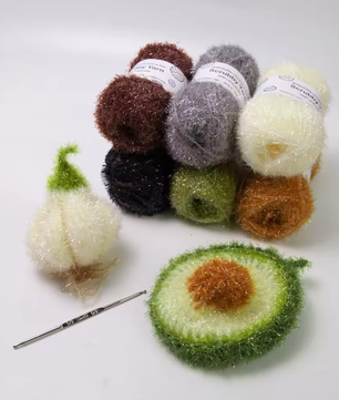 Set van 6 Scrubby Garen – Polyester Schrobgaren voor Haken en Breien