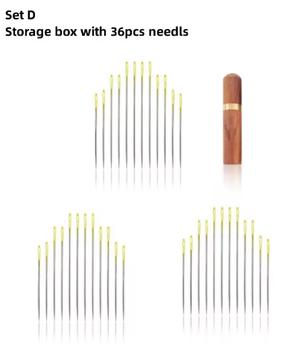 Multi-Size Stopnaalden met Zijopening – RVS Naainaalden Set