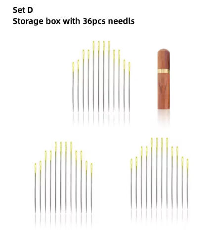 Multi-Size Stopnaalden met Zijopening – RVS Naainaalden Set