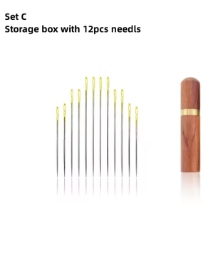 Multi-Size Stopnaalden met Zijopening – RVS Naainaalden Set