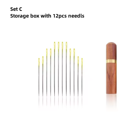 Multi-Size Stopnaalden met Zijopening – RVS Naainaalden Set