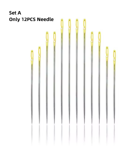 Multi-Size Stopnaalden met Zijopening – RVS Naainaalden Set