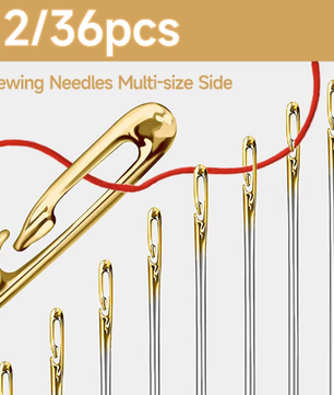 Multi-Size Stopnaalden met Zijopening – RVS Naainaalden Set