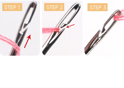 Multi-Size Stopnaalden met Zijopening – RVS Naainaalden Set