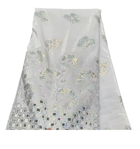 Fluwelen Kant Stof met Pailletten – Elegante Guipure Kant voor Naaien en Feestkleding