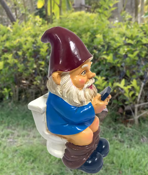 3D Dwerg Beeldje met Speeltelefoon – Hars Tuindecoratie voor Binnen en Buiten