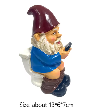 3D Dwerg Beeldje met Speeltelefoon – Hars Tuindecoratie voor Binnen en Buiten