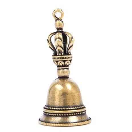Messing Handbel in Tibetaanse Stijl – Decoratieve Bronzen Windbel voor Tuin en Interieur