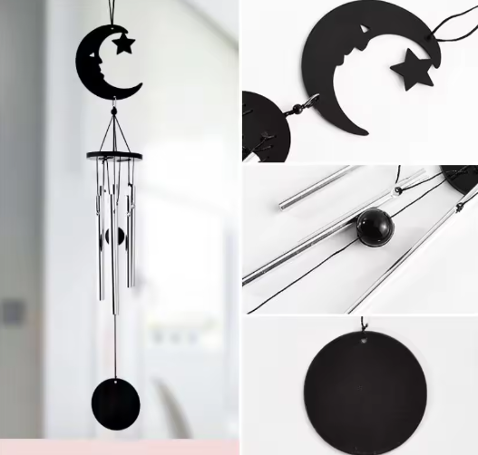 Handgemaakte Metalen Windgong met Decoratieve Hanger – Multi-Pijp Muziek Windgong voor Tuin en Balkon
