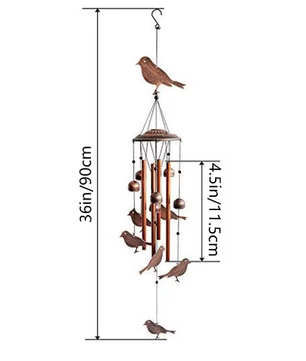 Grote Metalen Windgong met Klokken – Decoratieve Tuin Windgong voor Balkon en Buiten