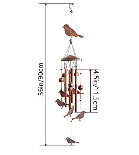 Grote Metalen Windgong met Klokken – Decoratieve Tuin Windgong voor Balkon en Buiten