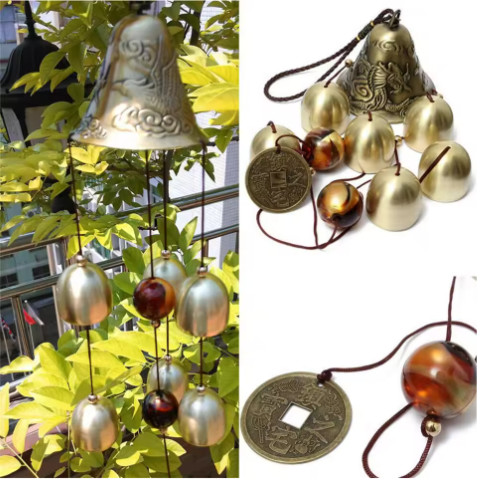 Grote Metalen Windgong met Klokken – Decoratieve Tuin Windgong voor Balkon en Buiten