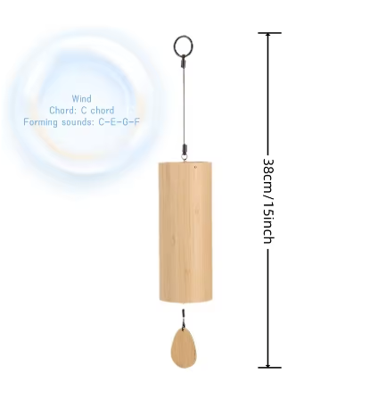 Japanse Stijl Bamboe Windgong – Rustgevende Tuin- en Wanddecoratie voor Binnen en Buiten