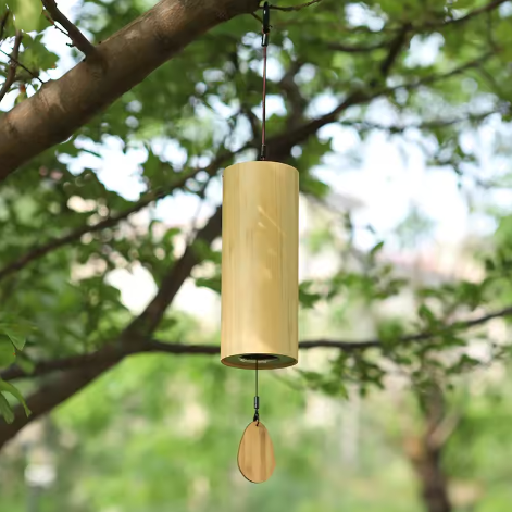 Japanse Stijl Bamboe Windgong – Rustgevende Tuin- en Wanddecoratie voor Binnen en Buiten