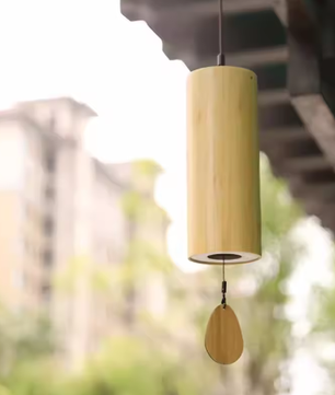 Japanse Stijl Bamboe Windgong – Rustgevende Tuin- en Wanddecoratie voor Binnen en Buiten