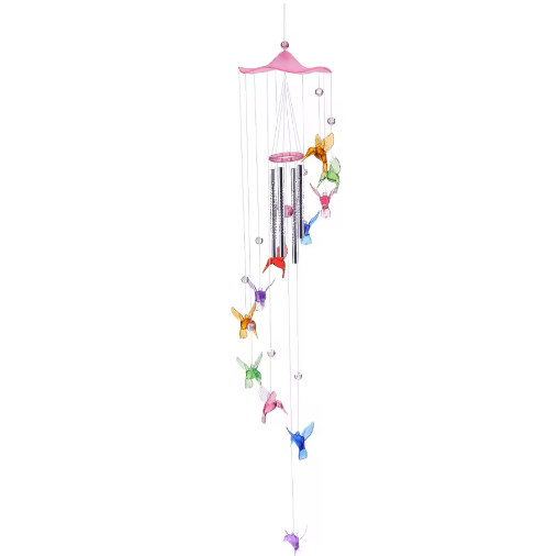 Kolibrie Windgong – Decoratieve Hangende Windbel voor Tuin, Raam en Interieur