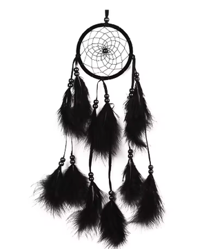 Handgemaakte Dromenvanger met Veren en Kralen – Decoratieve Wandhanger voor Slaapkamer en Interieur