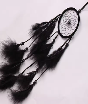 Handgemaakte Dromenvanger met Veren en Kralen – Decoratieve Wandhanger voor Slaapkamer en Interieur