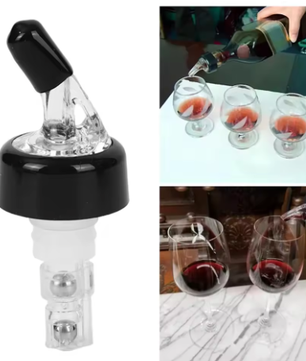 Verstelbare Wijn Schenker met Doseermaat – Flesstop Dispenser voor Olie en Dranken