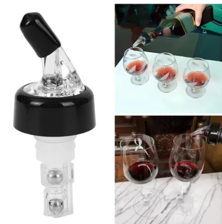 Verstelbare Wijn Schenker met Doseermaat – Flesstop Dispenser voor Olie en Dranken