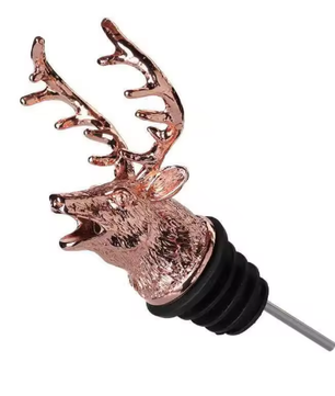 Dierenkop Wijnschenker van Zinklegering – Decoratieve Flessentuit