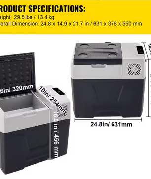 Draagbare Autokoelkast met Compressor – 20-55L Elektrische Koelbox
