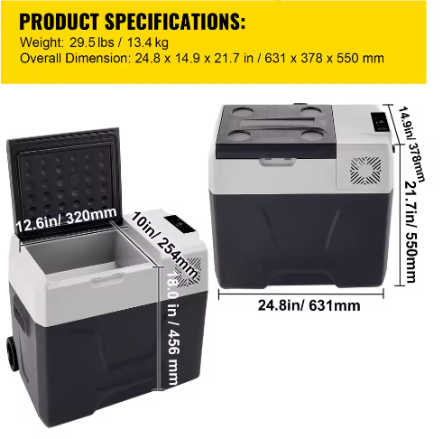 Draagbare Autokoelkast met Compressor – 20-55L Elektrische Koelbox