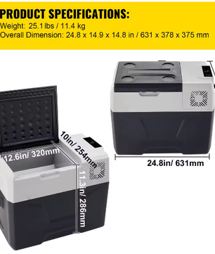 Draagbare Autokoelkast met Compressor – 20-55L Elektrische Koelbox