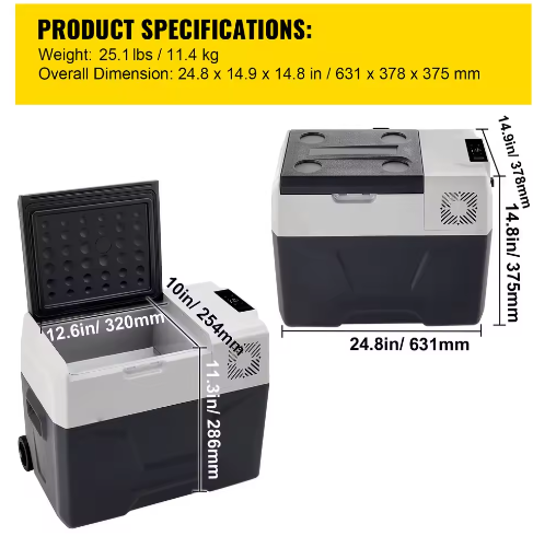 Draagbare Autokoelkast met Compressor – 20-55L Elektrische Koelbox