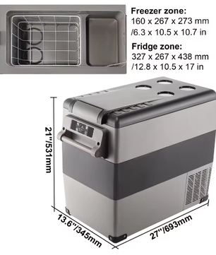 Draagbare Autokoelkast met Compressor – 20-55L Elektrische Koelbox