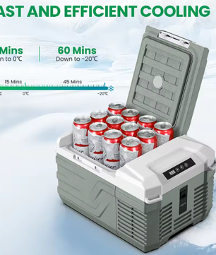 Draagbare Autokoelkast 9L met Compressor – Elektrische Mini Koelbox