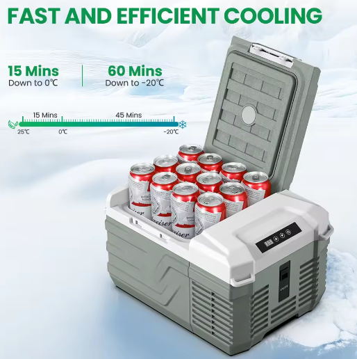 Draagbare Autokoelkast 9L met Compressor – Elektrische Mini Koelbox