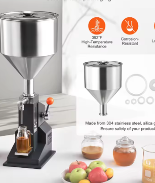 Handmatige Vloeistofvulmachine 5–100 ml met Trechter