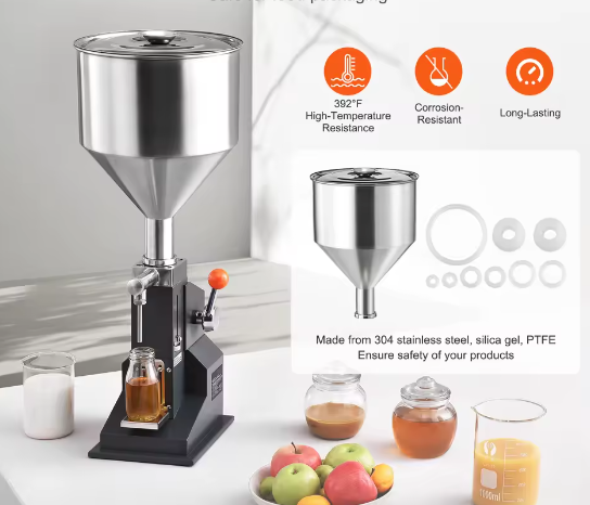 Handmatige Vloeistofvulmachine 5–100 ml met Trechter