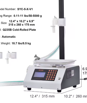 Automatische Vloeistof Vulmachine met Tandwielpomp en Digitale Controle – Flessenvuller voor Parfum, Drank en Olie 50-5000 g