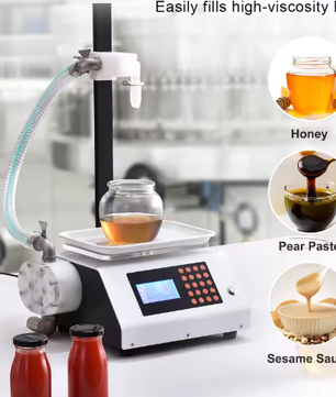 Automatische Vloeistof Vulmachine met Tandwielpomp en Digitale Controle – Flessenvuller voor Parfum, Drank en Olie 50-5000 g