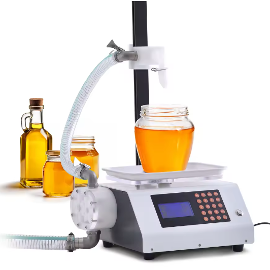 Automatische Vloeistof Vulmachine met Tandwielpomp en Digitale Controle – Flessenvuller voor Parfum, Drank en Olie 50-5000 g