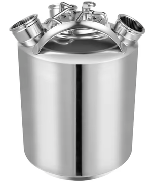 10L Bierlijn Reinigingsvat – RVS Reinigingsset met 2D-Koppeling voor Tapinstallaties