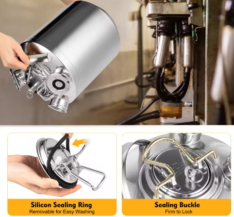 10L Bierlijn Reinigingsvat – RVS Reinigingsset met 2D-Koppeling voor Tapinstallaties