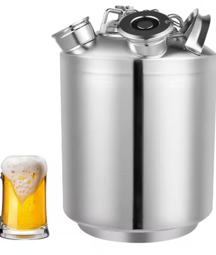 10L Bierlijn Reinigingsvat – RVS Reinigingsset met 2D-Koppeling voor Tapinstallaties