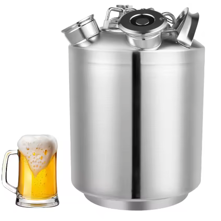 10L Bierlijn Reinigingsvat – RVS Reinigingsset met 2D-Koppeling voor Tapinstallaties