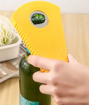 Multifunctionele Fles- en Potopener met Antislip Grip – Draaiflesdop Opener