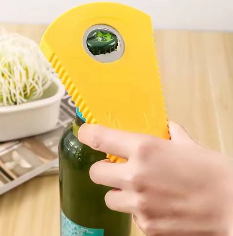 Multifunctionele Fles- en Potopener met Antislip Grip – Draaiflesdop Opener