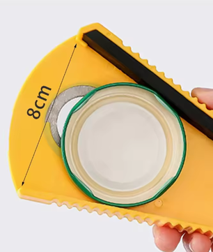 Multifunctionele Fles- en Potopener met Antislip Grip – Draaiflesdop Opener