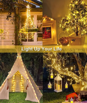 Solar LED Lichtslinger voor Buiten – Waterdichte Tuinverlichting op Zonne-energie