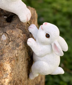 Paashaas Familiebeeld – Decoratief Lente Ornament voor Tuin en Tafel