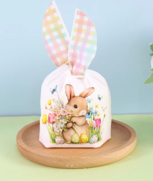 Set van 50 Paas Traktatiezakjes met Konijnenoren – Cadeau- en Snackverpakkingen